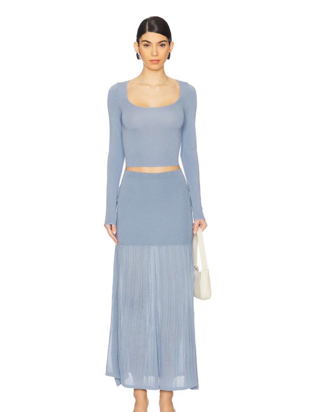 4th & Reckless Set Nancy Knit Top in Blue (Top and Bottom) Size Small